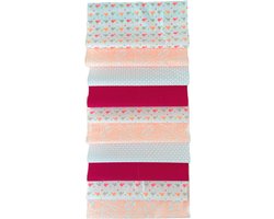 BINK Bedding - 10 lapjes - Quilt Patchwork - Birdie 25 x 25 cm - Set = 10 lapjes - 100% katoen