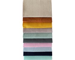 BINK Bedding - 10 lapjes - Quilt Patchwork - Pique / Wafel 25 x 25 cm. Set = 10 lapjes