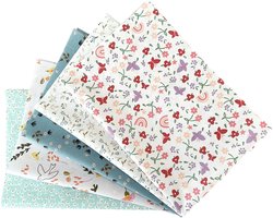 BINK Bedding - 5 lapjes - Quilt Patchwork - Bloemen 60 x 40 cm. Set = 5 lapjes