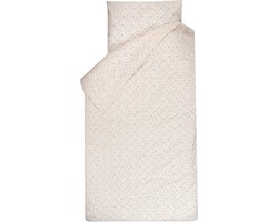 BINK Bedding Dekbedovertrek Sterre 1-persoons 140 x 220 cm - Kussensloop 60 x 70 cm - sterren - allover - tweezijdig - oranje - terra - caramel - ecru - eenpersoons