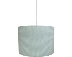 BINK Bedding Hanglamp/Lampenkap Pique Wafel Olijf 30 cm inclusief pendel - katoen - wafelstof - kinderkamerverlichting - hanglamp babykamer - uni hanglamp - lamp kinderkamer - oudgroen - groen