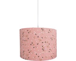 BINK Bedding Hanglamp/Lampenkap Ricky 30cm inclusief pendel - bloemen - peach - roze - meisjes - babykamer - kinderkamer - verlichting - decoratie
