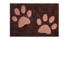 Binnendeurmat - 50 x 80 cm - antislip - machinewasbaar - zachte absorberende vloermat - geschikt voor honden, ingangen, deuren, gangen -bruin