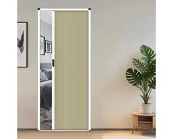 Binnenharmonicadeur - Vouwdeur Kamerverdeler - Ruimte Delen - Installatie Zonder Boren - 60x200cm - Geel