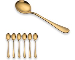 Binnenhuis Bestekset voor 6 Personen met Gouden Glans en Roestvrij Staal
