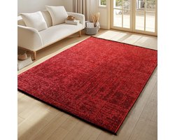 Binnenkleed met marmerpatroon, gemaakt van katoenen chenille, modern design, comfortabel en wasbaar. 240x340 cm