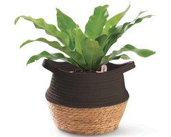 Binnenmand voor Planten van Zeegras en Katoen - 25cm - Multifunctionele Opbergmand