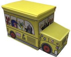 Bino The Little Mol Opberg kist toy bus box met zitting