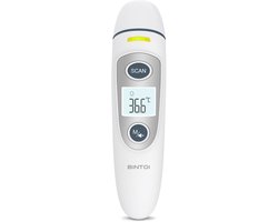 Bintoi X200 - Thermometer - Oorthermometer & Voorhoofd Thermometer - Digitale Koortsthermometer voor Baby & Volwassene - Snel & Nauwkeurig - Incl. Batterijen & Tasje