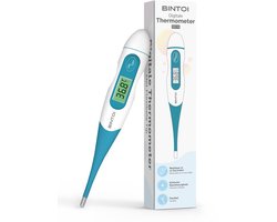 Bintoi XR210 - Thermometer - Koortsthermometer - Digitale Thermometer - Flexibele Tip - Snel & Nauwkeurig- Incl. Batterij & Tasje