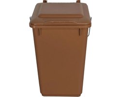 Bio afvalemmer 10 liter bruin met hengsel