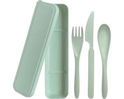 Bio-based Bestekset | Groen | Biologisch Afbreekbaar | Vaatwasserbestendig | Duurzaam Campingbestek