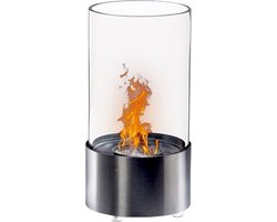 Bio ethanol haard - bio ethanol tafelhaard - bio ethanol tafelvuur met glas - bio ethanol sfeerhaard - bio ethanol tuinhaard bio ethanol ronde haard op de tafel