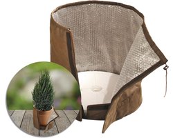 BioGreen thermische potbeschermer L - geschikt voor potten tot diameter 45 cm en H50 cm - Beschermt tegen uitdroging, vorst, wind en regen - Gemakkelijk in gebruik dankzij trekkoord en klittenbandsluiting - Ademende, stevige fleece (100 g/m)