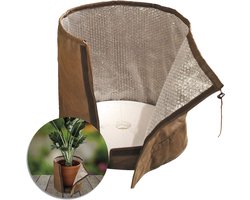 BioGreen thermische potbeschermer XL - geschikt voor potten tot diameter 65 cm en H70 cm - Beschermt tegen uitdroging, vorst, wind en regen - Gemakkelijk in gebruik dankzij trekkoord en klittenbandsluiting - Ademende, stevige fleece (100 g/m)