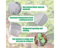 Biologisch afbreekbare zaailingverhogende zakken - 500 stuks - wit - niet-geweven stof