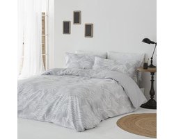 Biologisch Katoenen Dekbedovertrek 150x220 cm voor 90 cm Breed Bedden – GOTS-gecertificeerd, Grijs, Inclusief Kussensloop en Hoeslaken