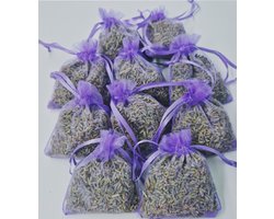 Biologische Lavendel - 10 Geurzakjes 5 gram paars zakje - AANBIEDING - Geurzakje - Lavendel - Lavendelgeurzakjes - Biologisch - Luchtverfrisser - Geurzakjes