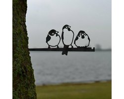 Birdwise cortenstalen tuindecoratie Huismus Trio