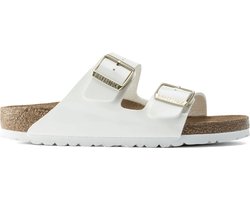Birkenstock Arizona Slippers - Wit Patent - Narrow Fit - Maat 38 - Dames