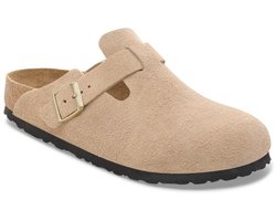 Birkenstock Boston - Suede Leather - Unisex - Sandcastle - Clogs - Narrow - Maat 38 (4067707537013)