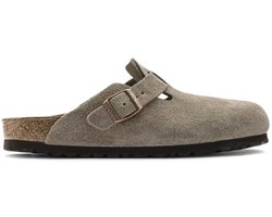 Birkenstock - Boston Suède Taupe Beige - Maat 43