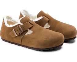 Birkenstock London VL Shearling Narrow Dames Clogs - Tea - Maat 39