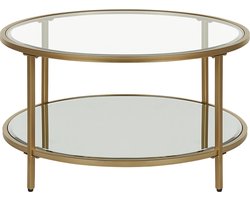 BIRNEY - Salontafel - Goud - Veiligheidsglas