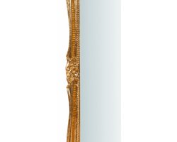 BISCOTTINI Decoratieve Organische Passpiegel PRIMA - Handgemaakt Asymmetrische Wandspiegel - Hout - Hangspiegel Afwerking Antiek Bladgoud 33x79 cm - voor Industriële, Landelijke, Botanische stijl