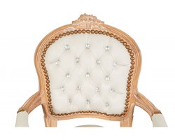 BISCOTTINI Fauteuil Voor Kind - Stoel Voor Kind - Massief Beukenhout - Wit - Kind Relaxfauteuil voor Kinderkamer - 51x50x73 cm