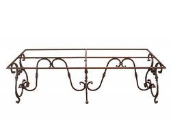 BISCOTTINI Industrieel tafelonderstel met Antiek Effect - Robuust Onderstel voor Eettafel of Tuintafel - voor Marmeren Blad - 231x82x74cm