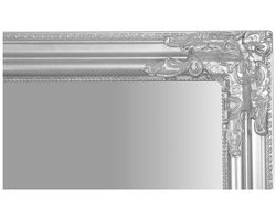 BISCOTTINI Wandspiegel - Hangende Spiegel - Massief Houten Frame - Antiek Zilver Afwerking - Grote Staande Spiegel - 72x4x180 cm