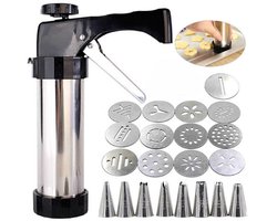 Biscuit Vorm Set met 13 Vormen & 8 Piping Spitsen | RVS-Materiaal, Handig voor Bakken | Ideaal voor Biscuit, Room & Dessertdecoraties