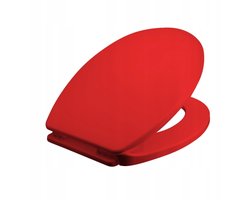 Bisk Iris Rode WC-Bril 05866 - Makkelijk Schoon, Universeel Pasvorm