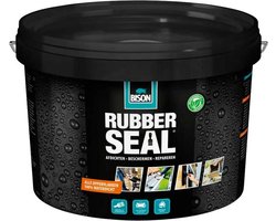 Bison Rubber Seal 2.5L- Rubber coating om oppervlakken waterdicht te maken, dakgoot repareren, binnen en buiten, afdichten, beschermen en repareren, 2,5 liter pot