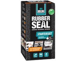 Bison Rubber Seal Reparatiekit - Reparatieset met coating op rubberbasis voor het afdichten, dakgoot repareren, waterdicht maken, beschermen en repareren, binnen en buiten, 750ml pot