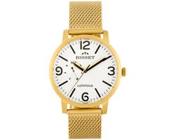 Bisset BSDE72 - Herenhorloge - Stalen Kast - PVD Goud - Zwitserse Mechanisme