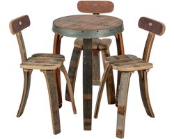 Bistro setje "Elzas" (4-delig) / Wijnvat meubels
