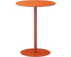 Bistro Tafel - Eettafel Pub - Buiten Dineren - Massief Metalen Onderstel - 40.5x72cm - Oranje