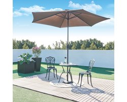 Bistroset Lupsam tuinset 3-delig donkergrijs met groene patina casa.pro