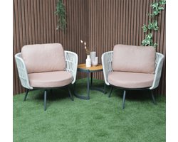 Bistroset Sophia Draaibare Relaxstoelen met tafeltje - BK531