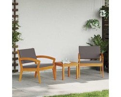 Bistroset | Tuinset 3 st Bruin 59,5 x 70,5 x 72,5 cm Polyester