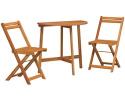 Bistroset | Tuinset 3 st Olie naturel Massief Acaciahout