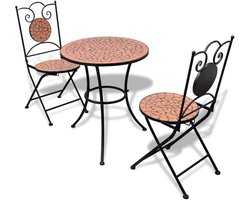 Bistroset Tuinset Tuinmeubelen Balkonset 3-delig met Keramische Tegels