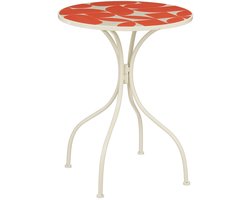 Bistrotafel Bologna - H76 x Ø61 cm - Metaal - Rood