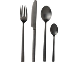 Bitz® 130121 Bestekset 4 persoons 16-delig - Mat Zwart