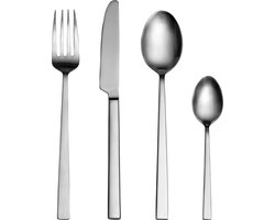 BITZ Bestekset 16 stuks - gesatineerd staal - vaatwasserbestendig- 4x messen- 4x vorken- 4x lepels- 4x theelepels