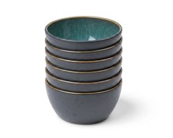 Bitz Gastro Kom zwart/groen 10cm set van 6