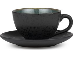 BITZ Kop met schaal Dia. 10 x 6 cm 24 cl Zwart/Groen