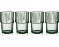 BITZ Kusintha Café-glas 12,5 cm 38 cl 4 st. Groen